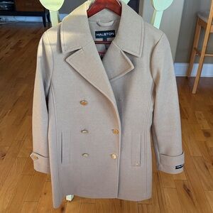 Like New Halston Heritage Women's Camel Pea Coat - Small